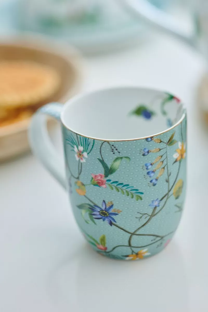 Pip Studio Lot De 2 Tasses De Petite Taille A Fleurs Jolie En Coloris Bleu Discount