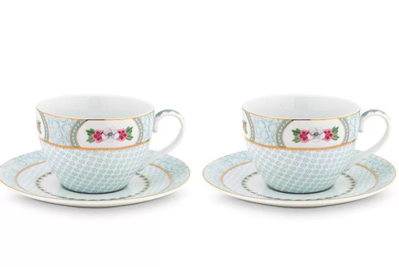 Pip Studio Lot De 2 Tasses Et Soucoupes A Cappuccino Blushing Birds En Coloris Blanc Flash Sale