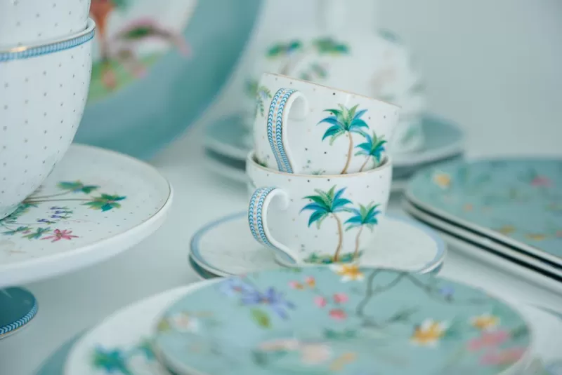 Pip Studio Lot De 2 Tasses Et Soucoupes A Expresso A Pois Jolie En Coloris Dore Blanc Fashion