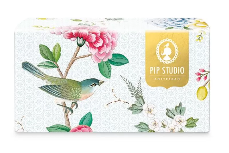 Pip Studio Lot De 2 Tasses Et Soucoupes A Expresso Blushing Birds En Coloris Blanc New