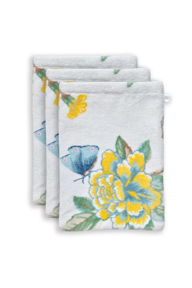 Pip Studio Lot De 3 Gants De Toilette Good Evening En Coloris 16 X 22 Cm Blanc Store