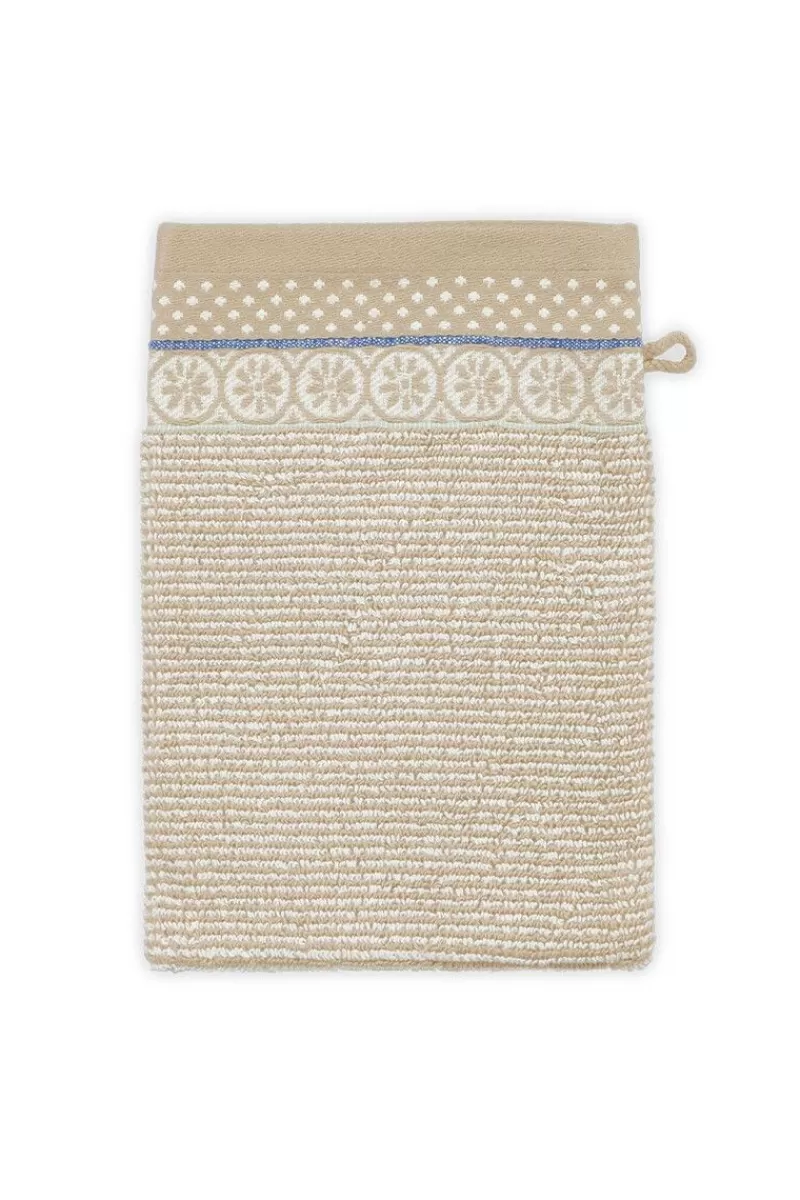 Pip Studio Lot De 3 Gants De Toilette Soft Zellige En Coloris 16 X 22 Cm Kaki New