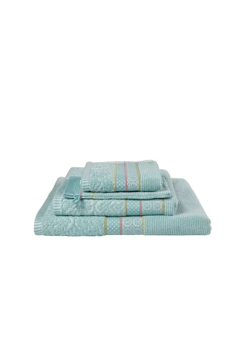 Pip Studio Lot De 3 Gants De Toilette Soft Zellige En Coloris 16 X 22 Cm Bleu Best