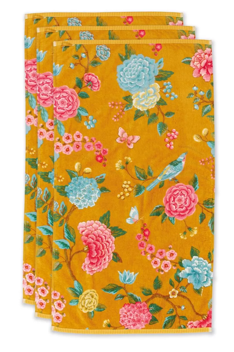 Pip Studio Lot De 3 Serviettes De Bain Good Evening En Coloris 55 X 100 Cm Jaune Fashion