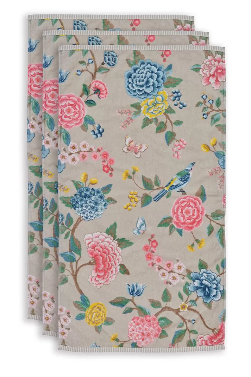 Pip Studio Lot De 3 Serviettes De Bain Good Evening En Coloris 55 X 100 Cm Kaki Sale