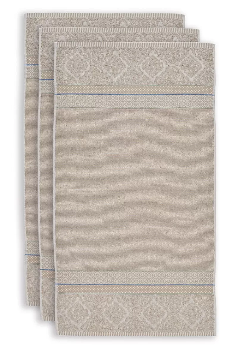 Pip Studio Lot De 3 Serviettes De Bain Soft Zellige En Coloris 55 X 100 Cm Kaki Online