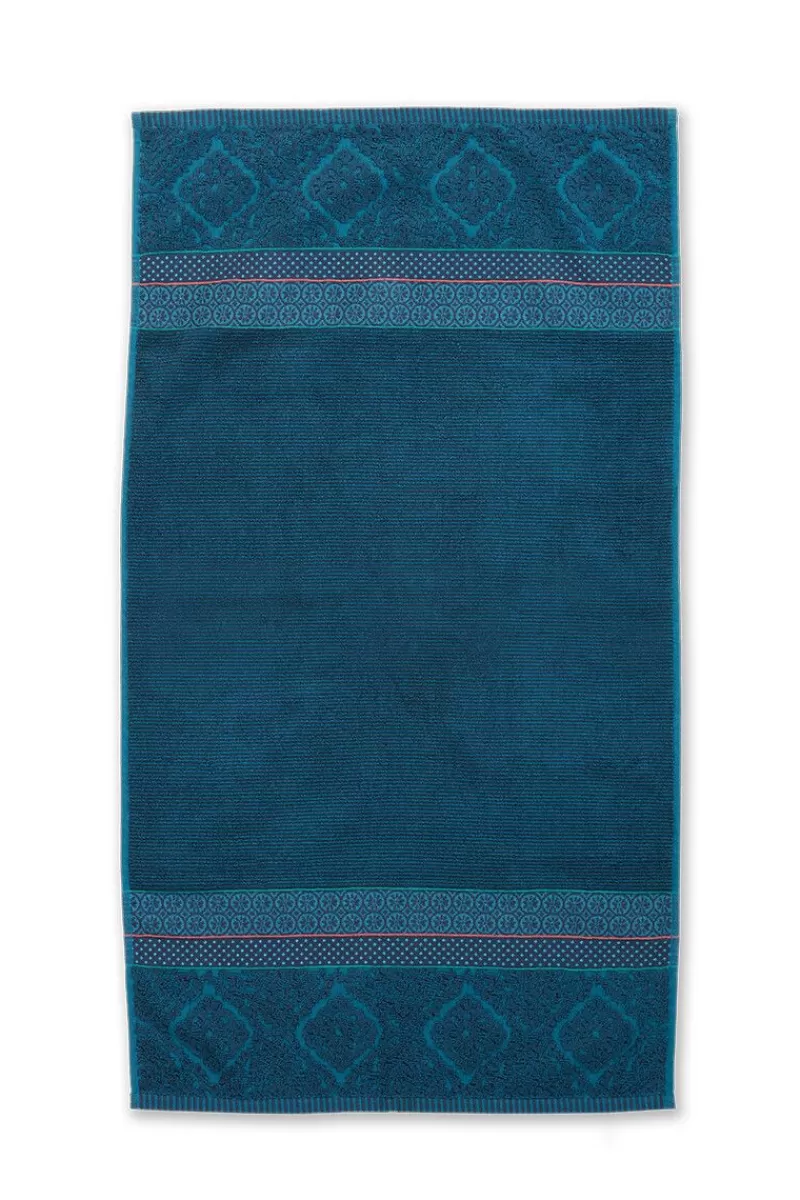 Pip Studio Lot De 3 Serviettes De Bain Soft Zellige En Coloris Fonce 55 X 100 Cm Bleu Sale