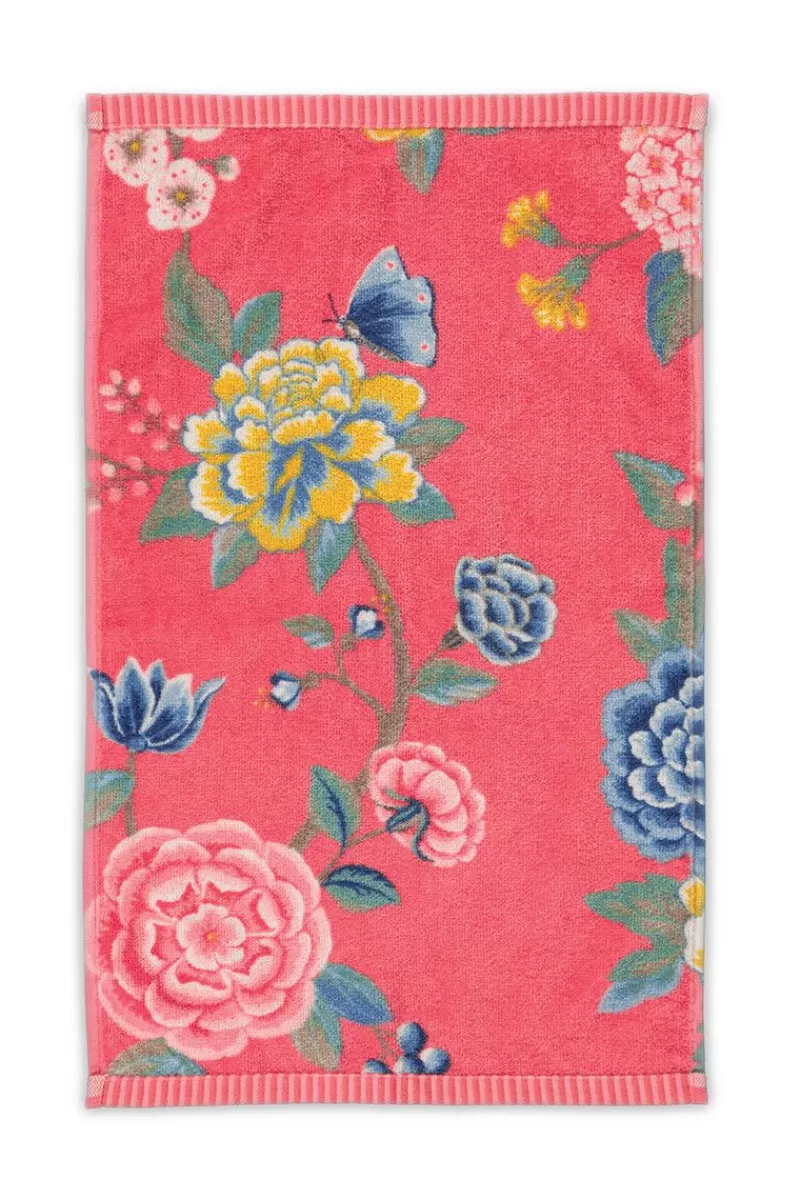 Pip Studio Lot De 3 Serviettes Invite Good Evening En Coloris Corial 30 X 50 Cm Corail Cheap