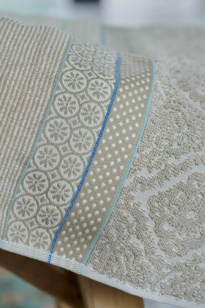 Pip Studio Lot De 3 Serviettes Invite Soft Zellige En Coloris 30 X 50 Cm Kaki Sale