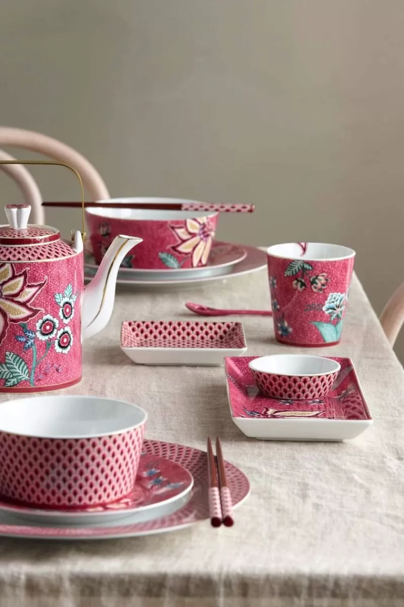 Pip Studio Lot De 4 Articles Tasses Oriental Flower Festival Fonce Rose Outlet
