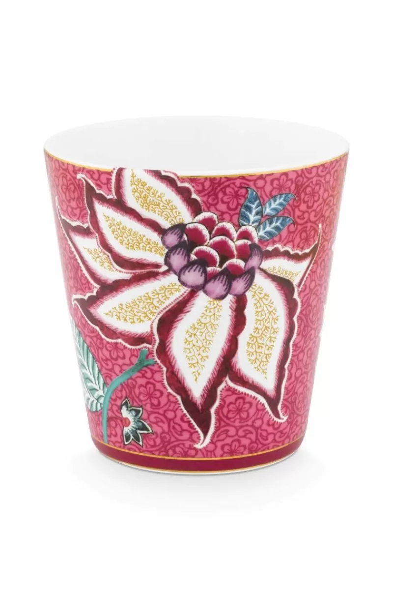 Pip Studio Lot De 4 Articles Tasses Oriental Flower Festival Fonce Rose Outlet