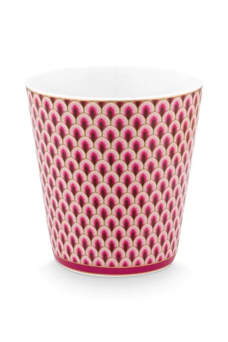 Pip Studio Lot De 4 Articles Tasses Oriental Flower Festival Fonce Rose Outlet