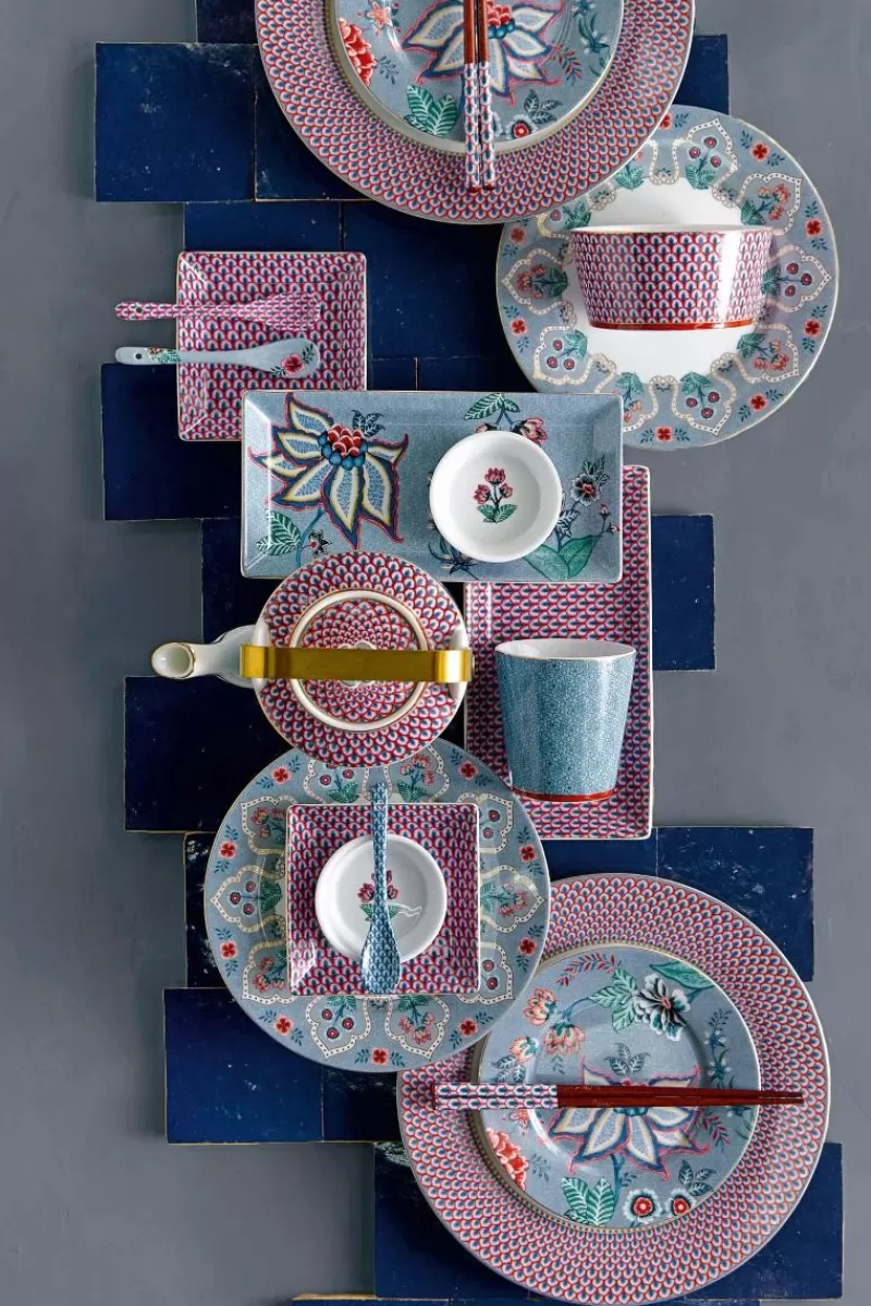 Pip Studio Lot De 6 Articles Cuilleres Oriental Flower Festival Clair Bleu Clearance