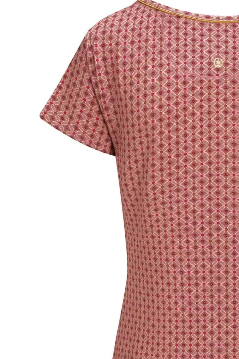 Pip Studio Nuisette A Manches Courtes Tegola En Coloris Rose Flash Sale