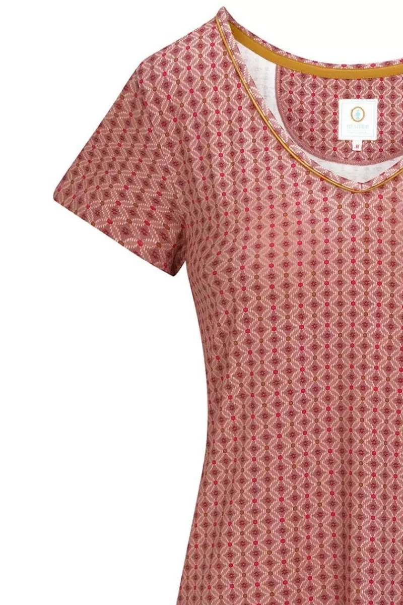 Pip Studio Nuisette A Manches Courtes Tegola En Coloris Rose Flash Sale