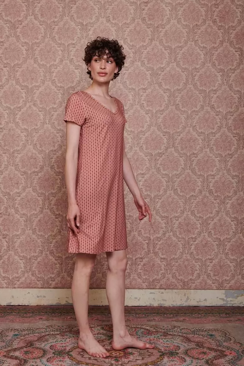 Pip Studio Nuisette A Manches Courtes Tegola En Coloris Rose Flash Sale