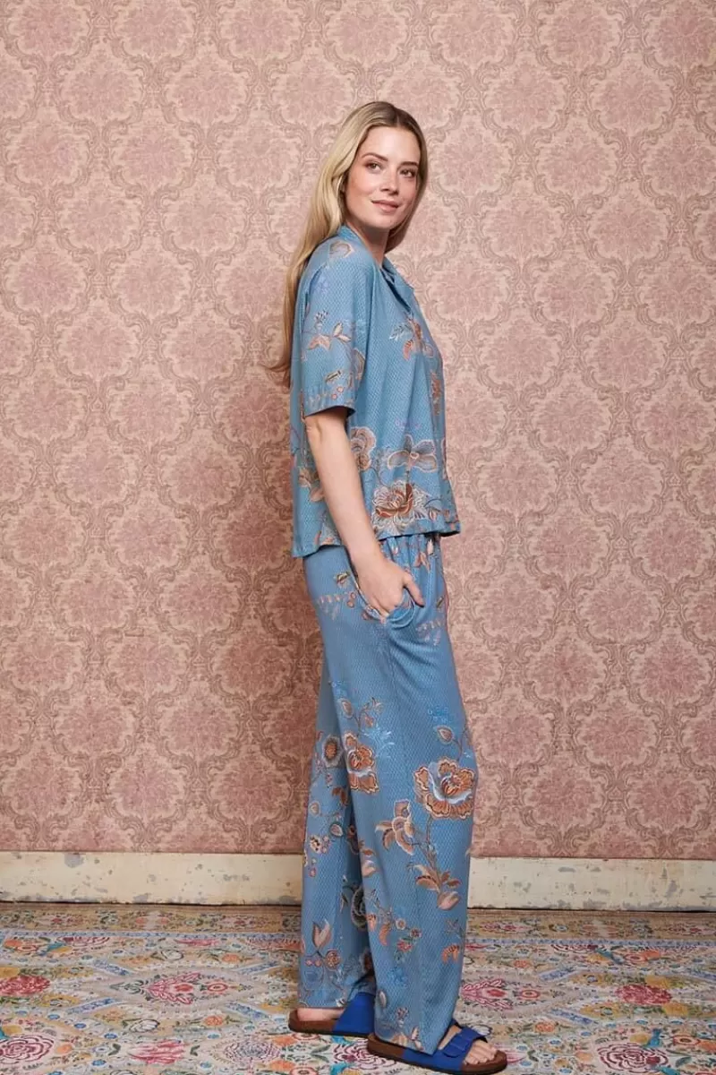 Pip Studio Pantalon Cece Fiore En Coloris Bleu Fashion
