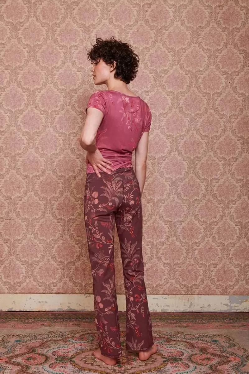 Pip Studio Pantalon Isola En Coloris Fonce Rouge Fashion