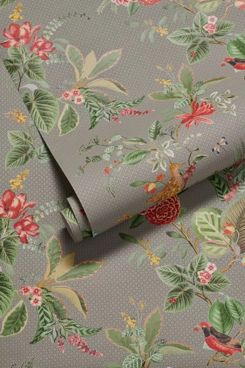 Pip Studio Papier Peint Mural Floris En Coloris Kaki Best