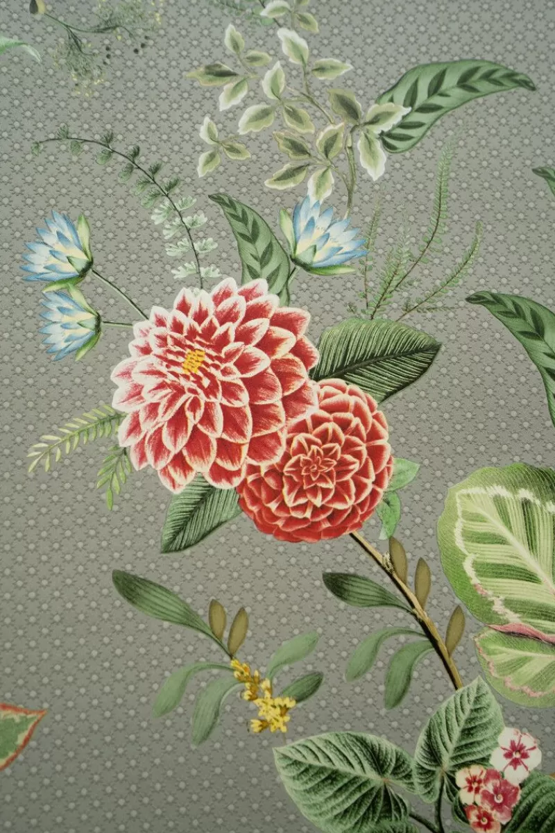 Pip Studio Papier Peint Mural Floris En Coloris Kaki Best