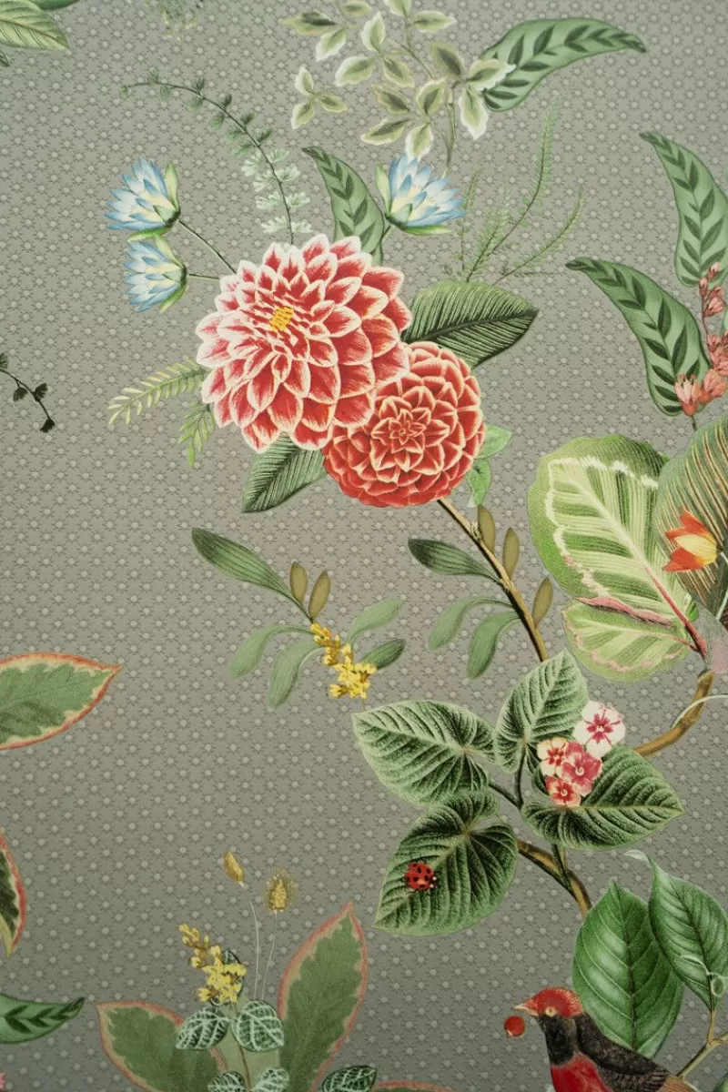Pip Studio Papier Peint Mural Floris En Coloris Kaki Best