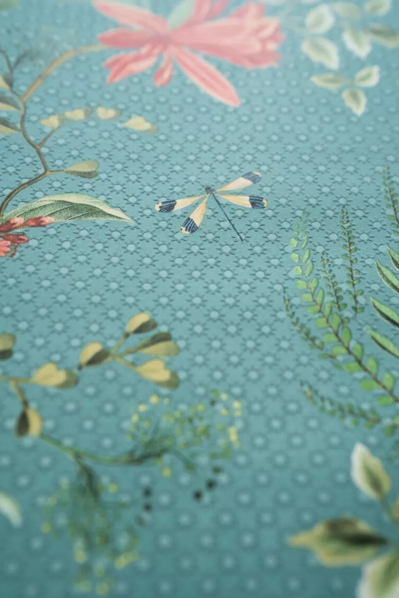 Pip Studio Papier Peint Mural Floris En Coloris Essence Bleu Shop