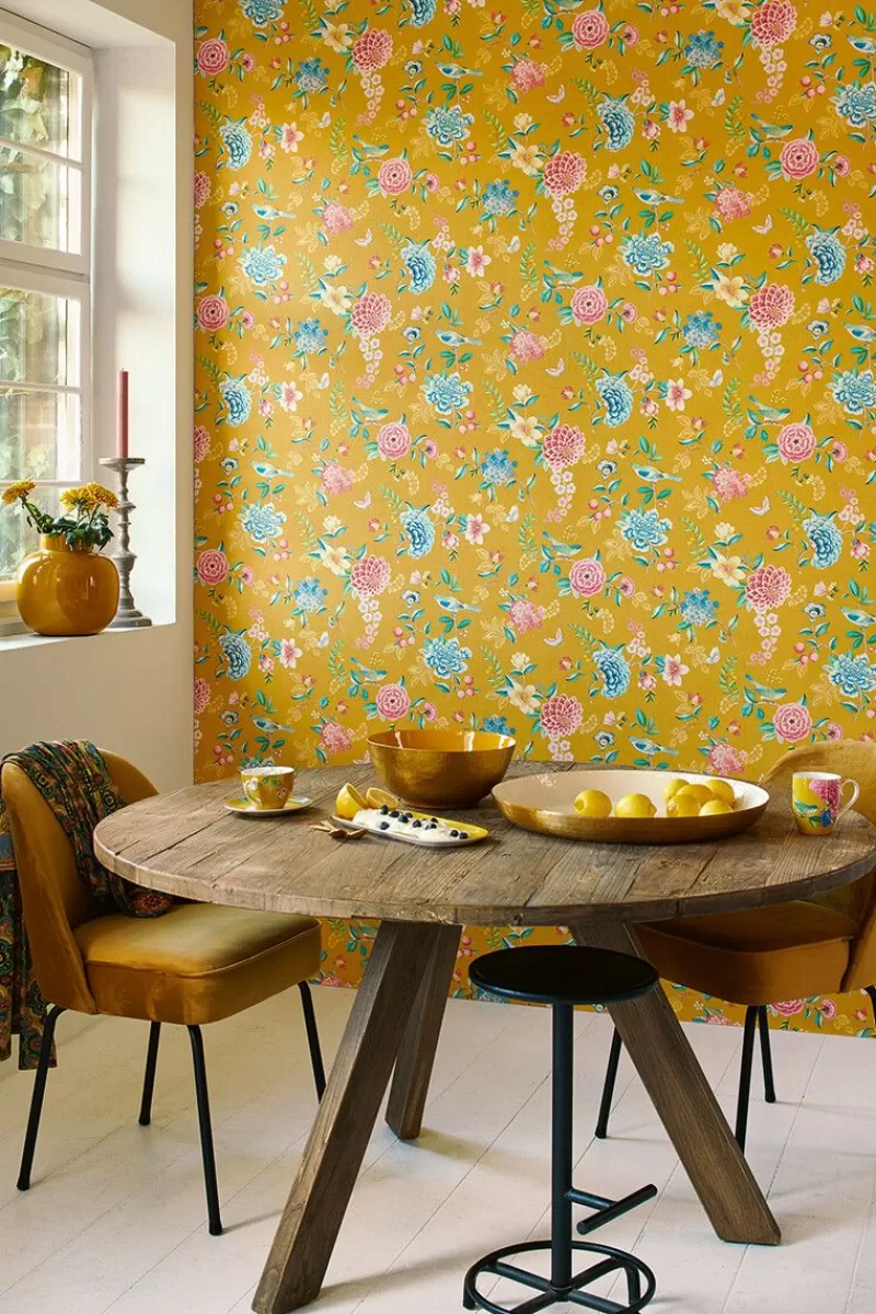 Pip Studio Papier Peint Mural Good Evening En Coloris Jaune Outlet