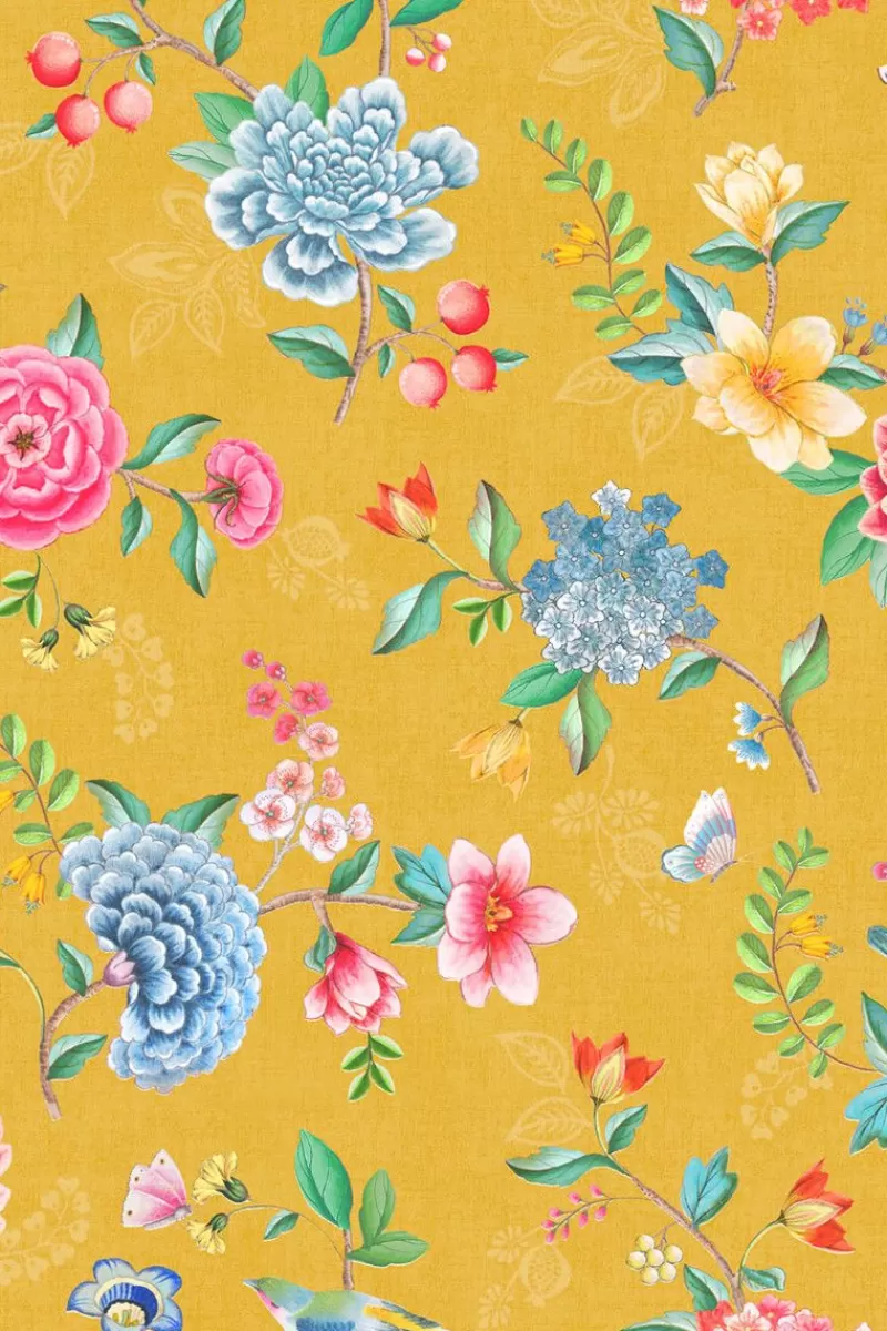 Pip Studio Papier Peint Mural Good Evening En Coloris Jaune Outlet