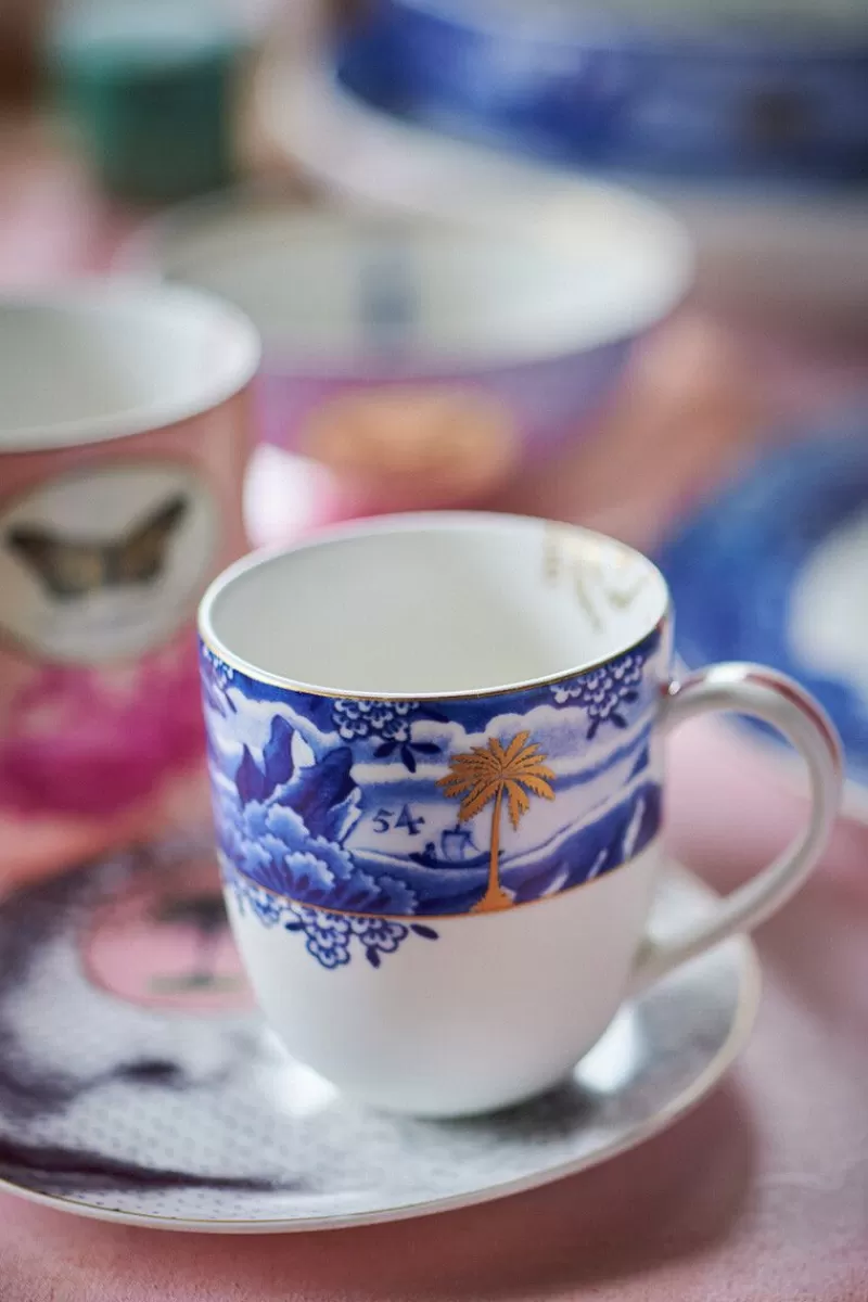 Pip Studio Petit Tasse Heritage A Lisere En Coloris Bleu Hot
