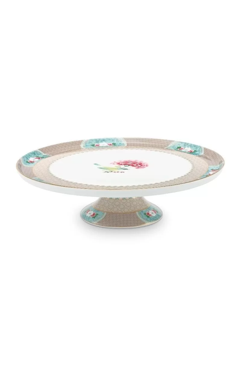 Pip Studio Plateau A Gâteaux De Grande Taille Blushing Birds En Coloris Kaki Hot