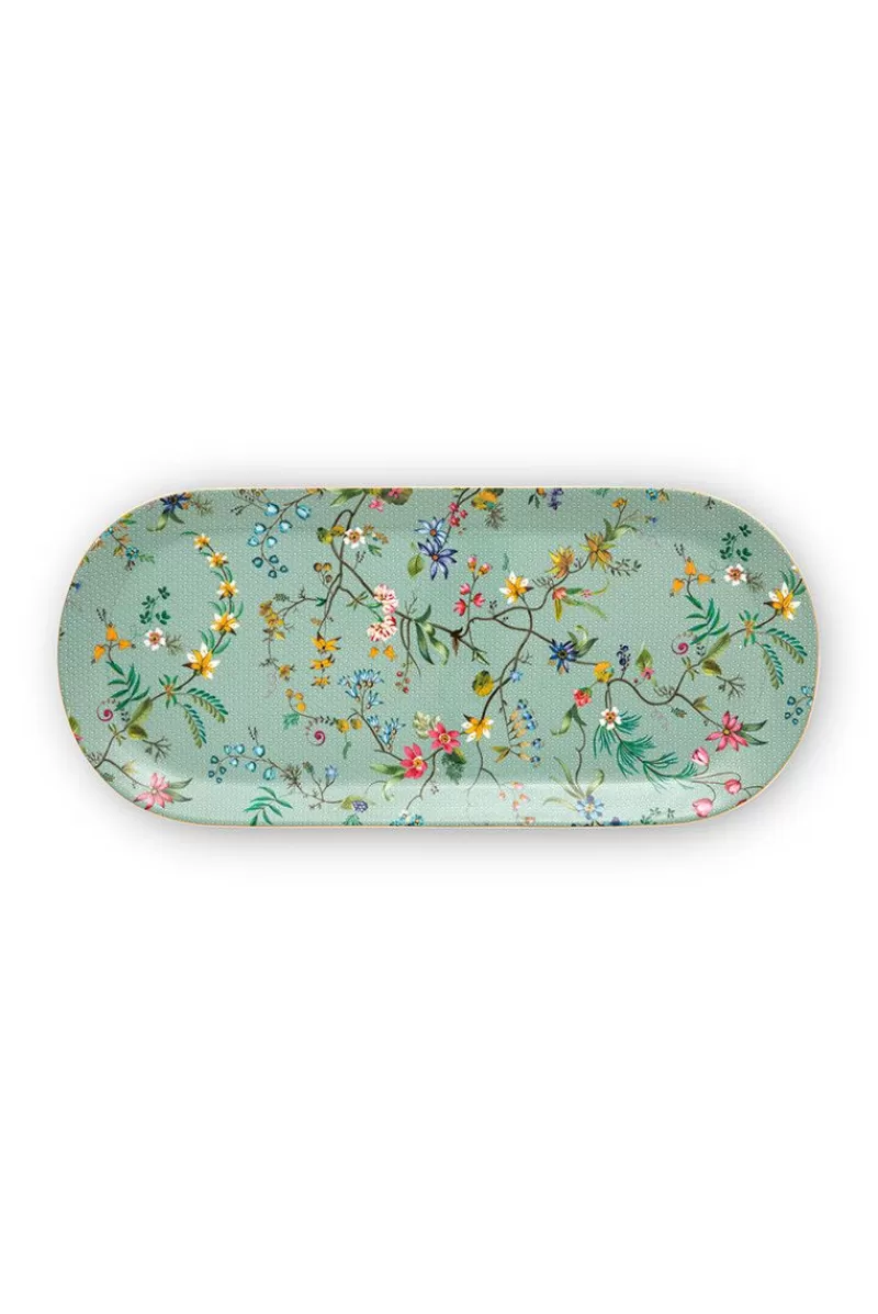 Pip Studio Plateau A Gâteaux Rectangulaire A Fleurs Jolie En Coloris Bleu Store