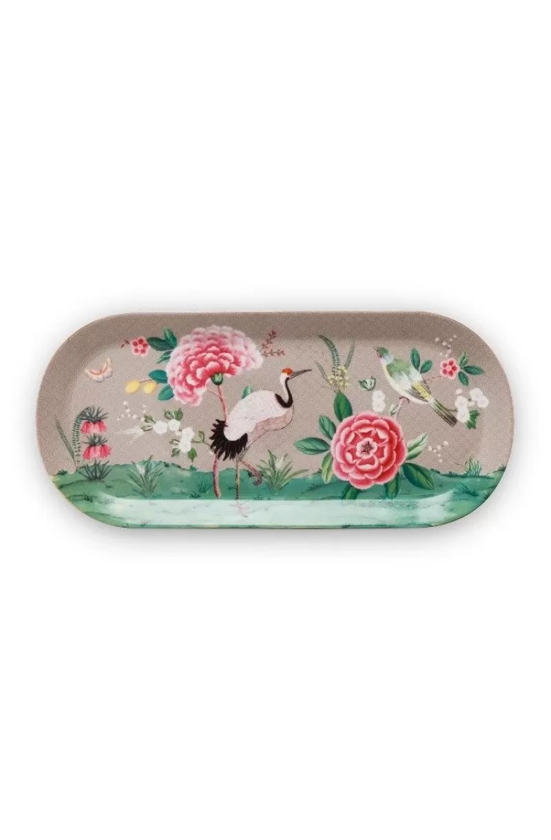 Pip Studio Plateau A Gâteaux Rectangulaire Blushing Birds En Coloris Kaki Clearance