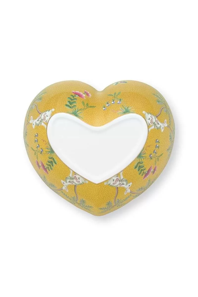 Pip Studio Plateau De Service Grande La Majorelle Forme De Coeur Jaune Best Sale