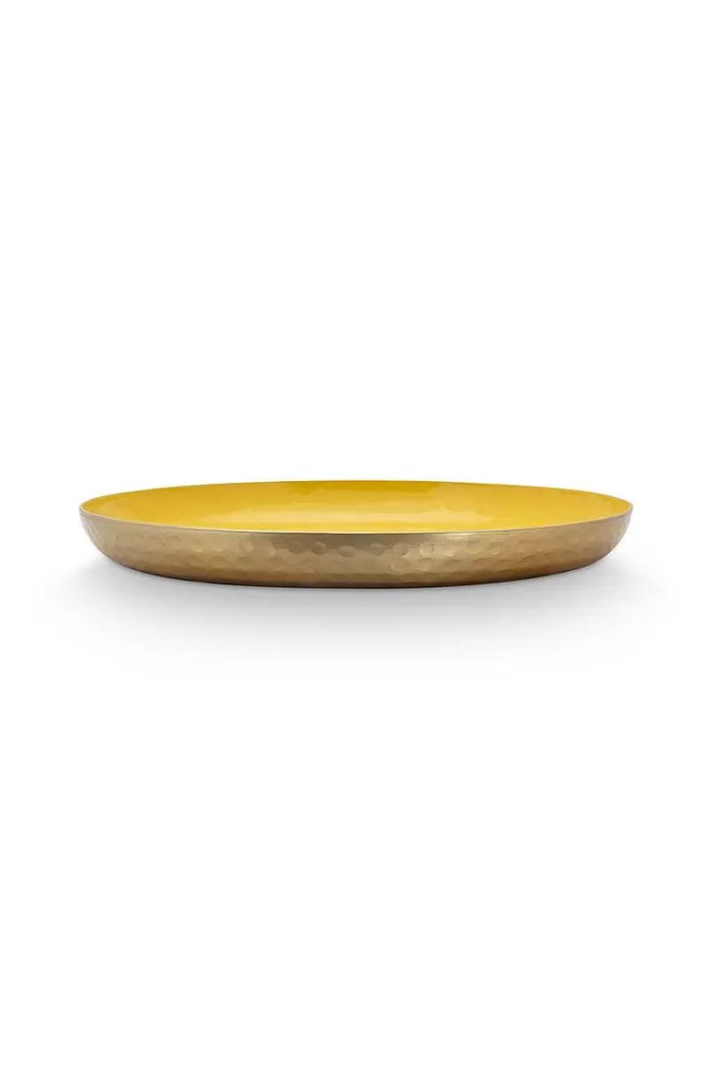 Pip Studio Plateau Emaille En Coloris 30 Cm Jaune Discount