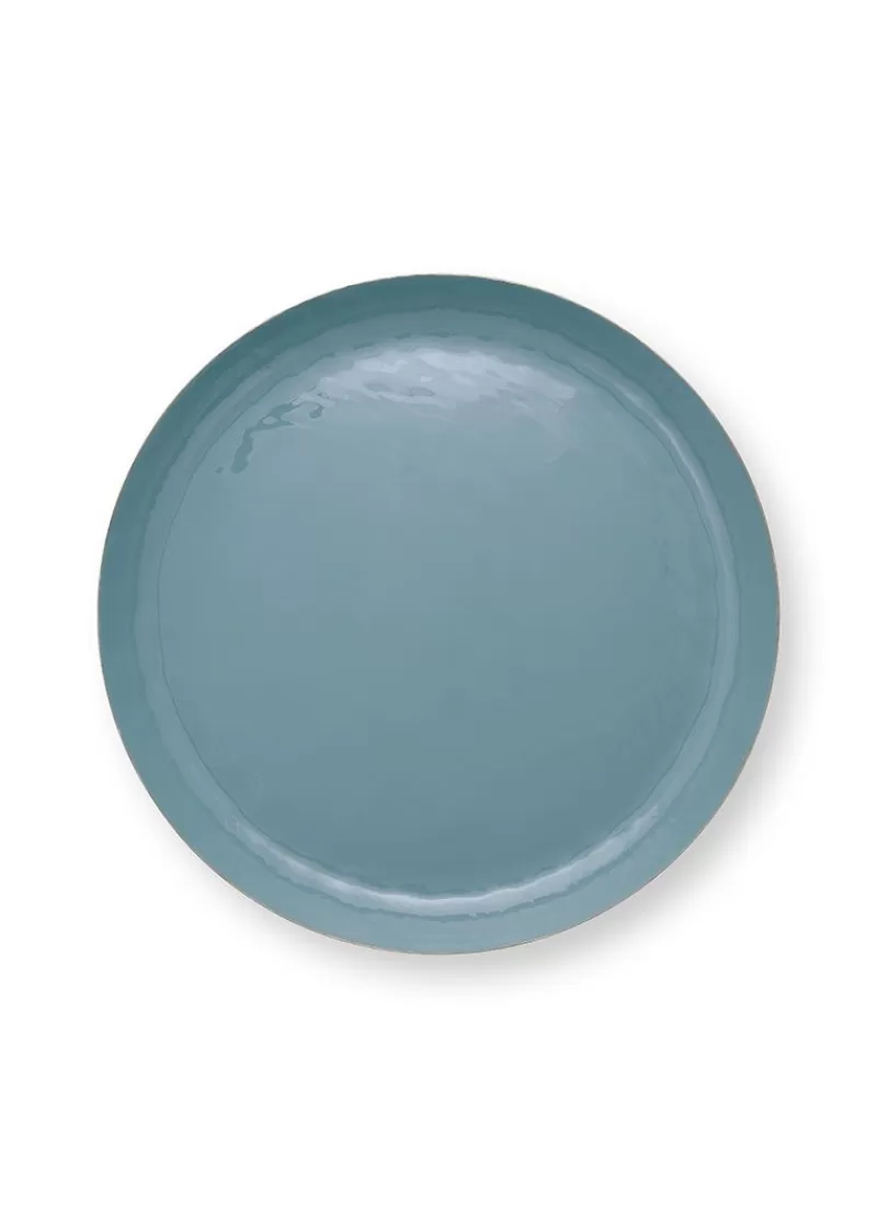 Pip Studio Plateau Emaille En Coloris Bleu Fonce 50 Cm Clearance