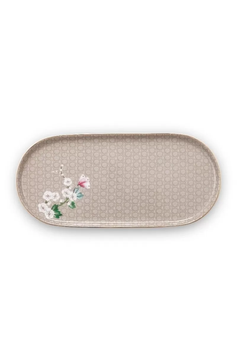 Pip Studio Plateau Lait & Sucre Blushing Birds En Coloris Kaki Best Sale
