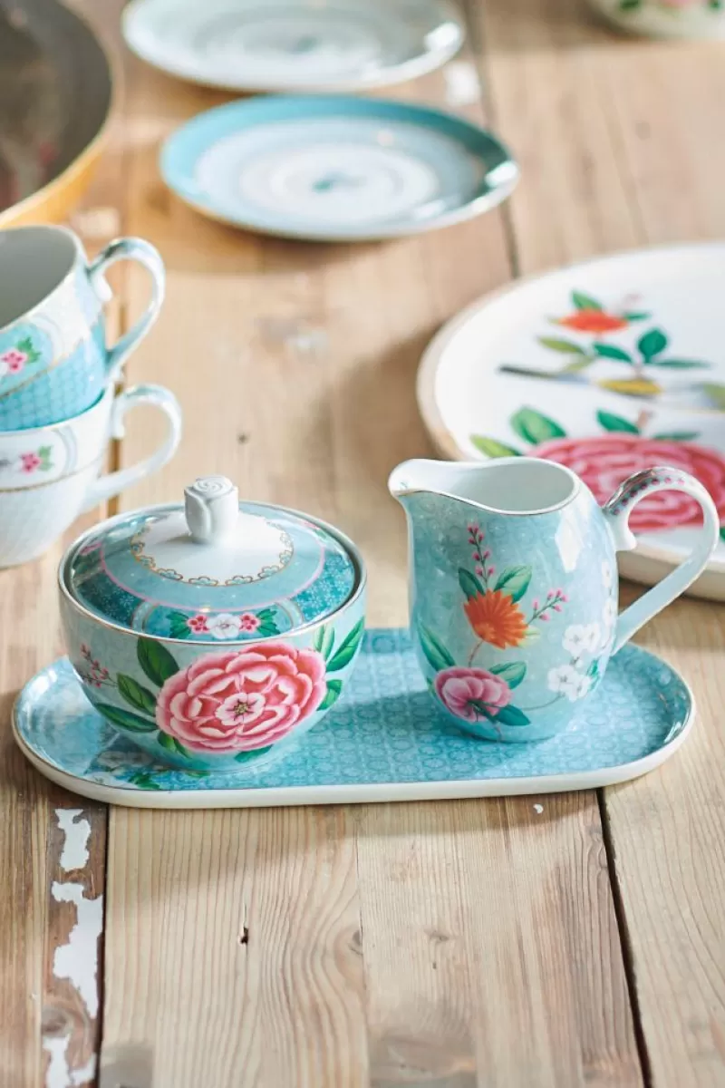 Pip Studio Plateau Lait & Sucre Blushing Birds En Coloris Bleu Discount