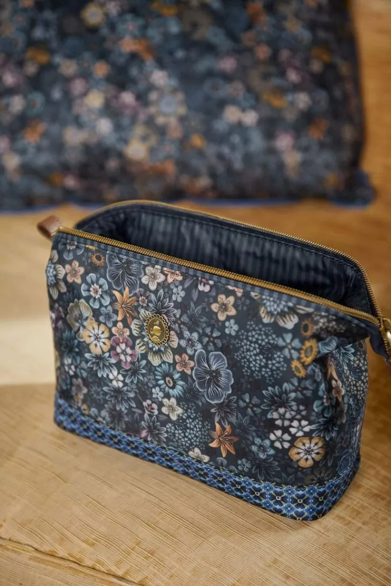 Pip Studio Pochette A Cosmetiques De Taille Moyenne Tutti I Fiori Bleu Hot