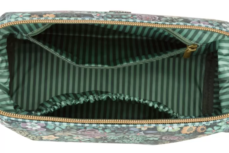 Pip Studio Pochette A Cosmetiques De Taille Moyenne Tutti I Fiori Vert Outlet