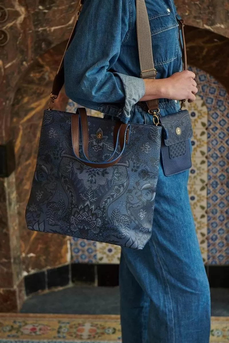 Pip Studio Sac Shopping Carre Kyoto Festival En Coloris Bleu Hot