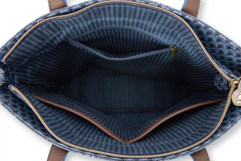 Pip Studio Sac Shopping Carre Kyoto Festival En Coloris Bleu Hot