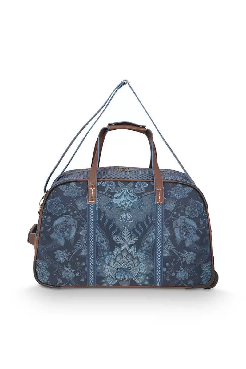Pip Studio Sac Week-End A Roulettes Kyoto Festival En Coloris Bleu Shop