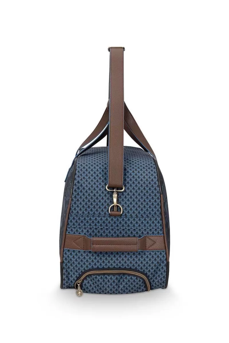 Pip Studio Sac Week-End A Roulettes Kyoto Festival En Coloris Bleu Shop