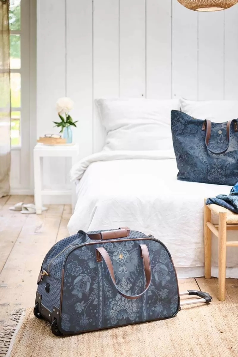 Pip Studio Sac Week-End A Roulettes Kyoto Festival En Coloris Bleu Shop