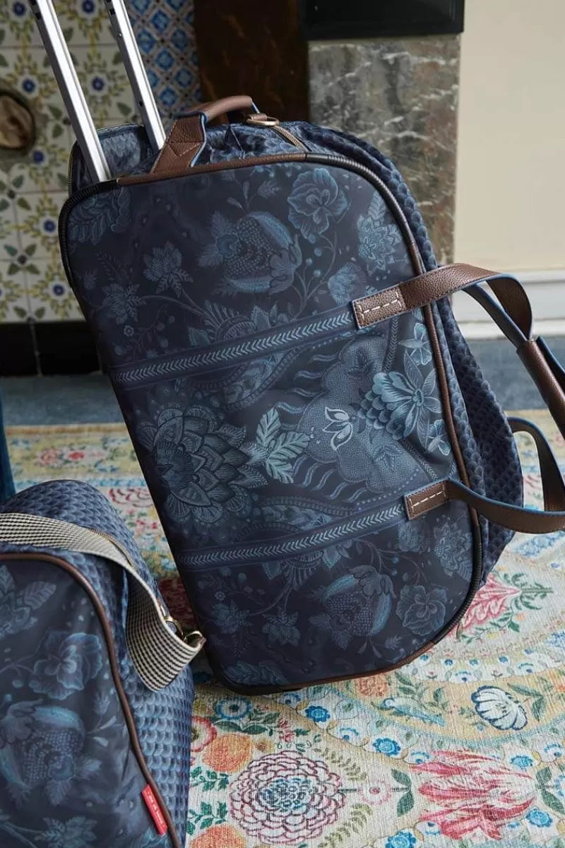 Pip Studio Sac Week-End A Roulettes Kyoto Festival En Coloris Bleu Shop