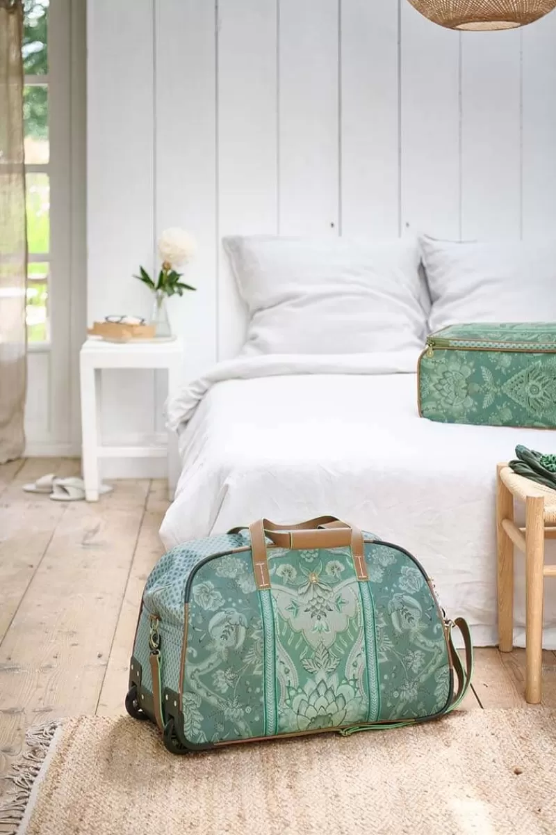 Pip Studio Sac Week-End A Roulettes Kyoto Festival En Coloris Vert Best Sale