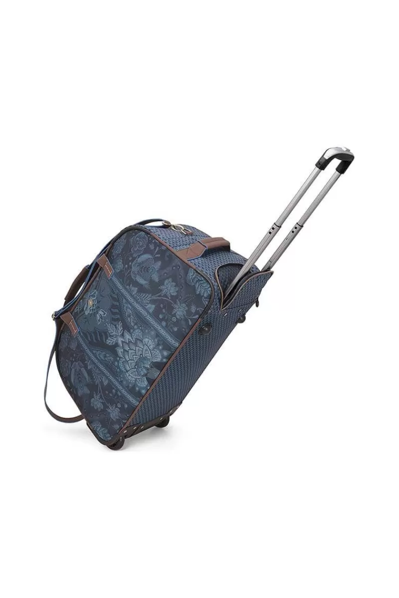 Pip Studio Sac Week-End A Roulettes Kyoto Festival En Coloris Bleu Shop