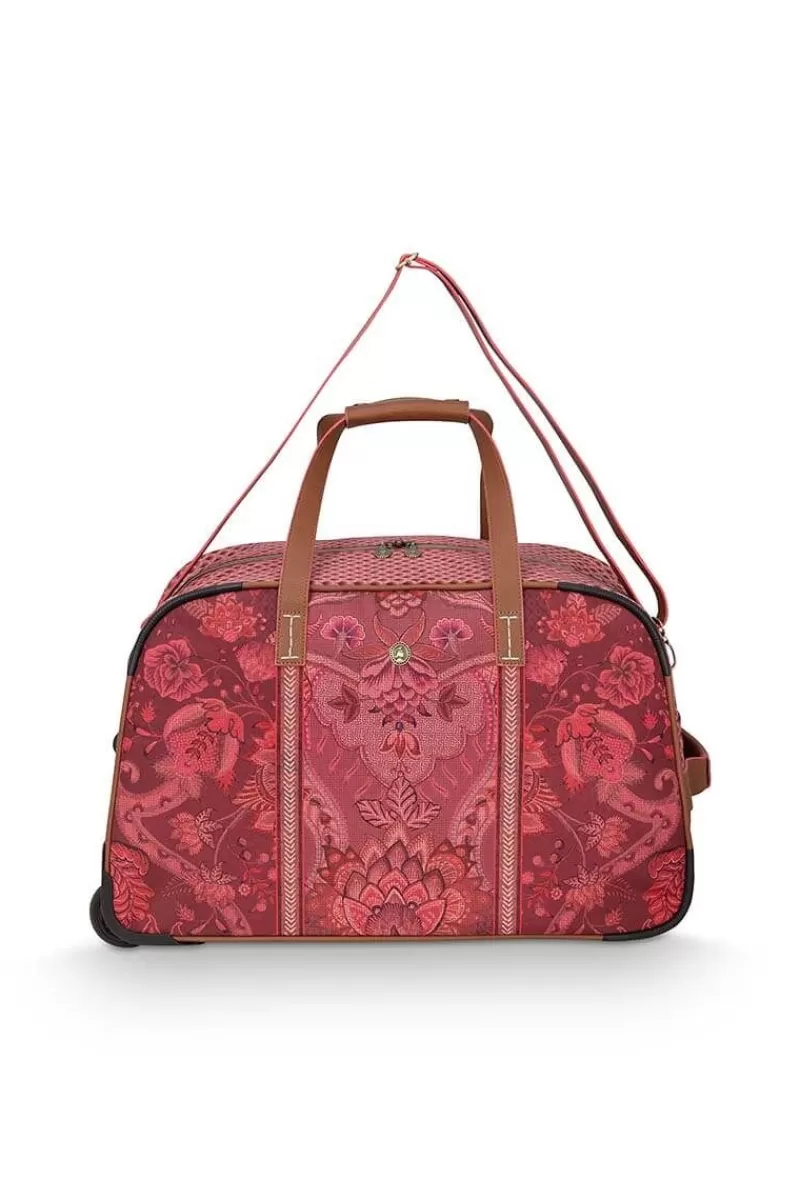 Pip Studio Sac Week-End A Roulettes Kyoto Festival En Coloris Fonce Rose Flash Sale
