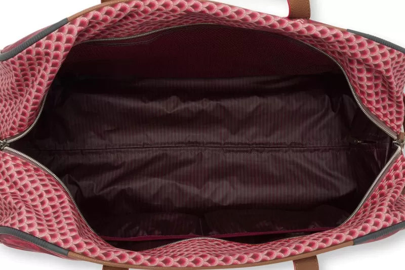 Pip Studio Sac Week-End A Roulettes Kyoto Festival En Coloris Fonce Rose Flash Sale