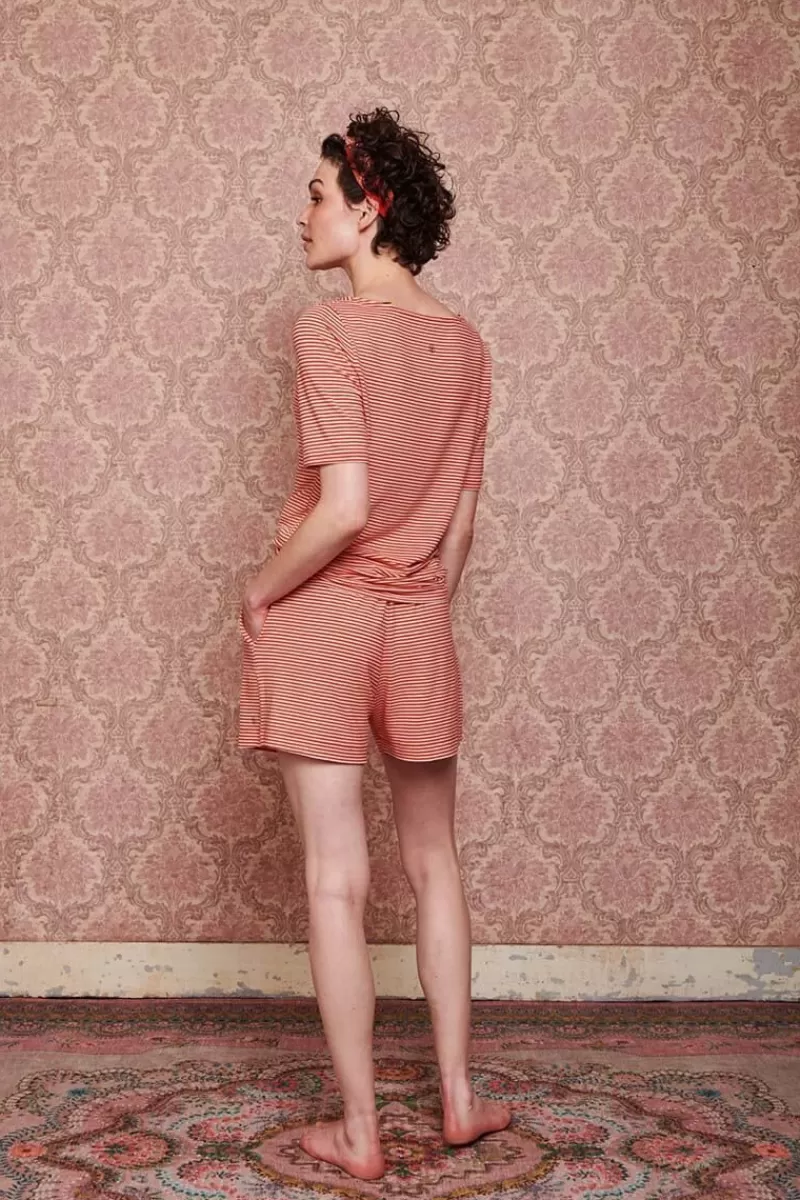Pip Studio Short Little Sumo Stripe En Coloris Corail Rouge Discount